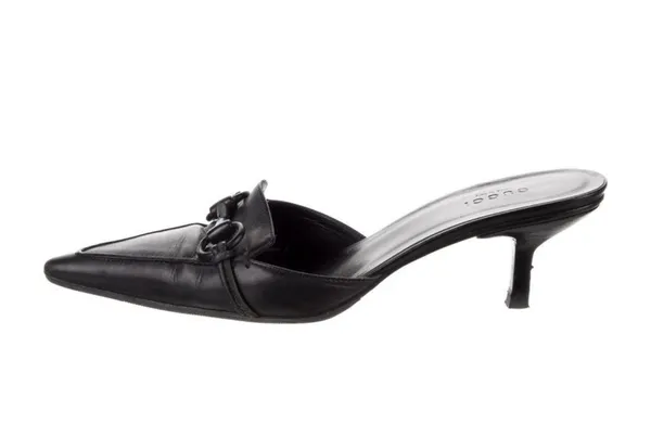 Gucci Horsebit Accent Leather Mules - Image 2