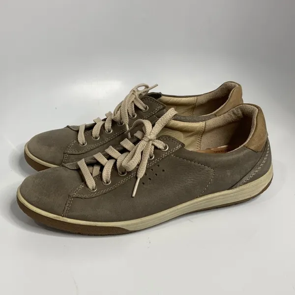 ECCO leather‎ sneakers gray brown size 41 - Image 5