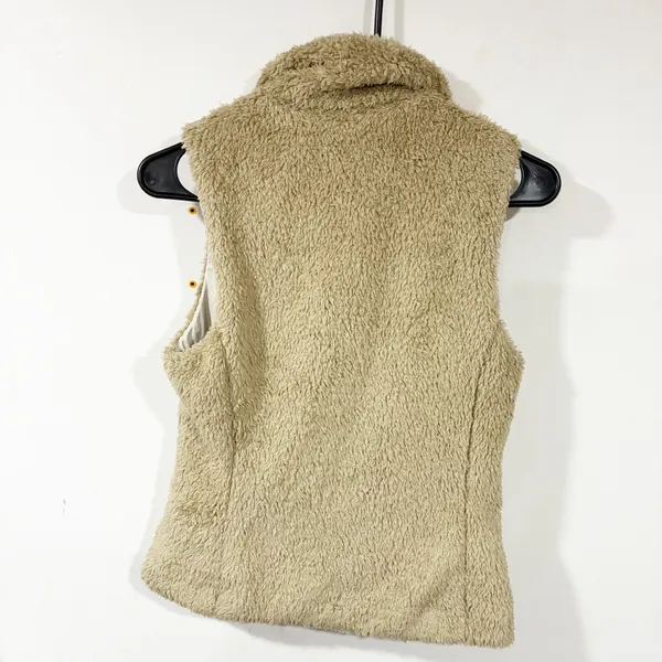 Patagonia Los Gatos Fleece Full Zip‎ LIned Vest Khaki Women’s Size Small - Image 5