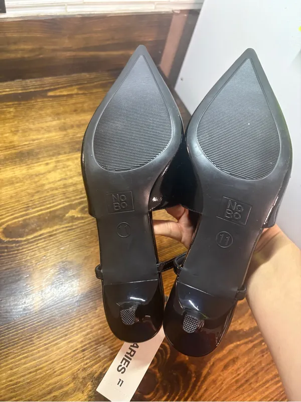 No boundaries black kitten heel sling back shoes size 11 - Image 5