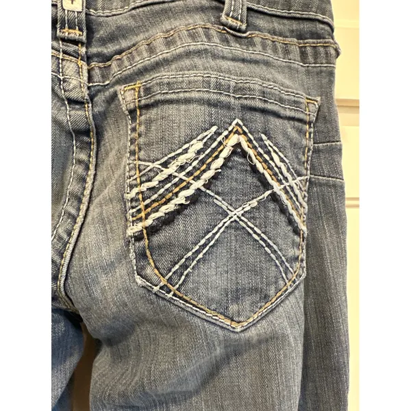 Ariat REAL Denim Women's Jeans Size 28R Bootcut Medium Wash Distressed - Image 9