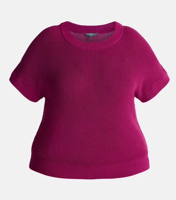 Plus crewneck sweater with short dolman sleeves - Image 5
