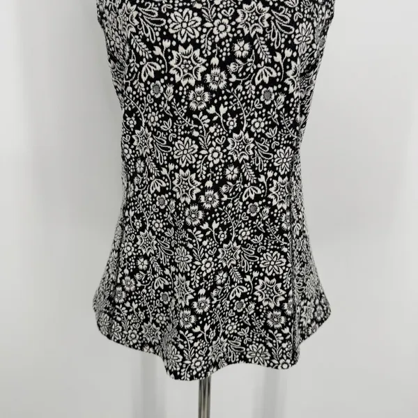 Anthropologie Vanessa‎ Virginia Top Large Black Floral Corset Back Cottagecore - Image 5