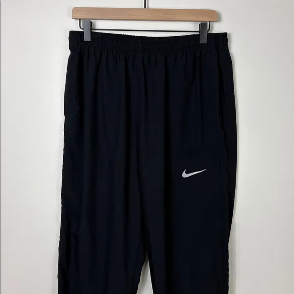 Nike Dri Fit Pants Women’s Size Large Black Straight Leg Zip Ankles - Image 2