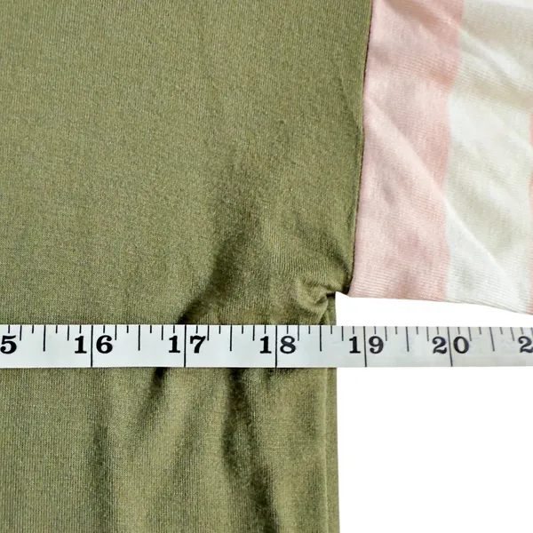 Aeropostale Seriously Soft Long Sleeve Tomboy Tee Olive Pink SMALL NWT - Image 6