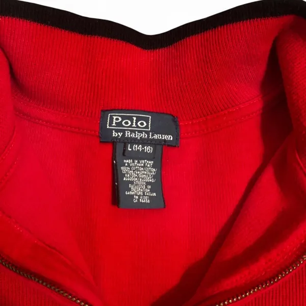 Vintage Quarter Zip ✦ Open To All Offers ✦ Bundle Measurements: Used Excellent Condition. No Flaws Boys Polo Ralph Lauren Luxury Jersey Quarter Zip Pullover Red Large 14-16 ——— TAGS ——— #Sweater #RalphLauren #PoloRalphLauren #Red #Luxury - Image 4