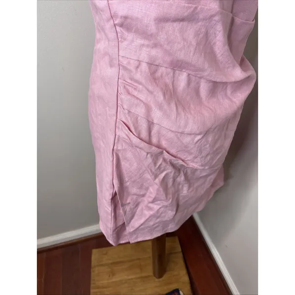 New Reformation Kerrigan Linen Dress in Babygirl Pink Size 10 - Image 5