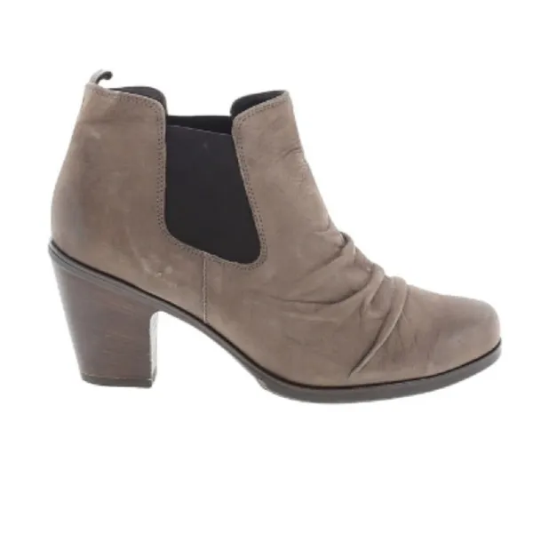 Paul Green Brown Leather Chunky Heel Ankle Boots Womens 10 Fall Slouchy Booties - Image 2
