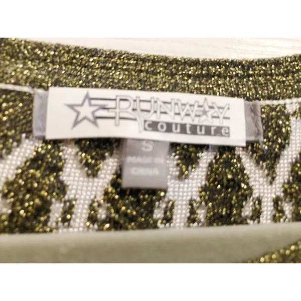 Gold Embroidered Form Fitting Dress - Image 2