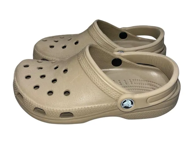 Crocs Tan Unisex Classic Clogs Shoes size 6 - Image 3