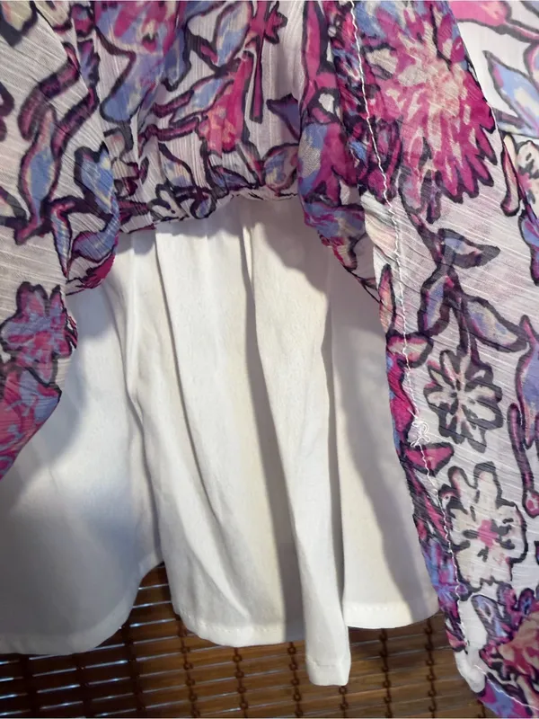 NWT French Connection Fotini Hallie Floral Peplum Blouse M $78 - Image 6