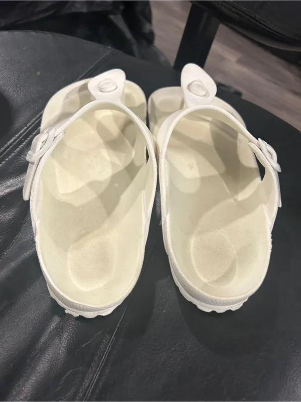 Birkenstock White T-Strap Women's Sandals - Image 5