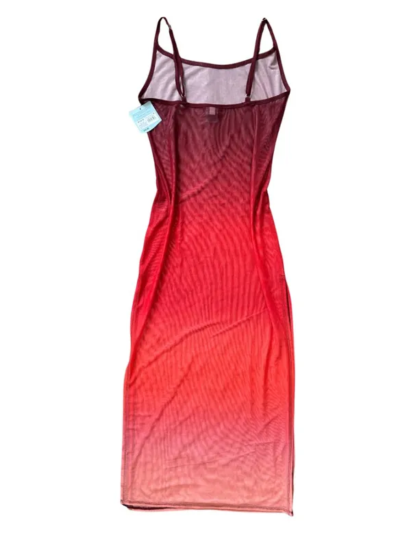 NWT Shade & Shore Red Ombré Cover Up Maxi dress Mesh Size XS - Image 4