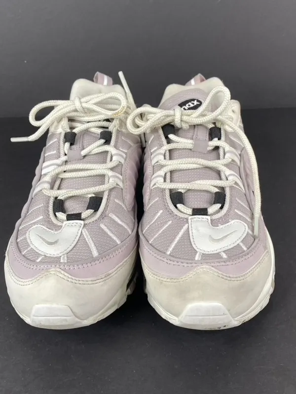 Nike Air Max 98 Summit White Violet Ash Gray Sneakers Size 7.5 - Image 2