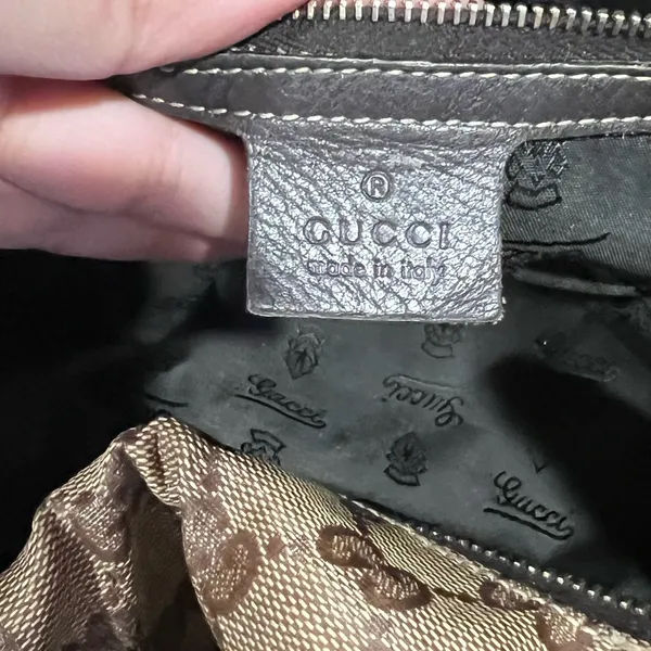 Gucci Hysteria Beige and BrownCrystal Large GG Water-resistant Shoulder Bag - Image 9