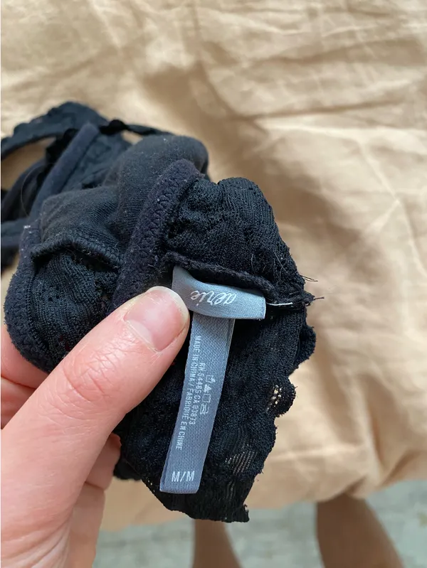 Aerie Lace Crossback Bralette Black M - Image 5