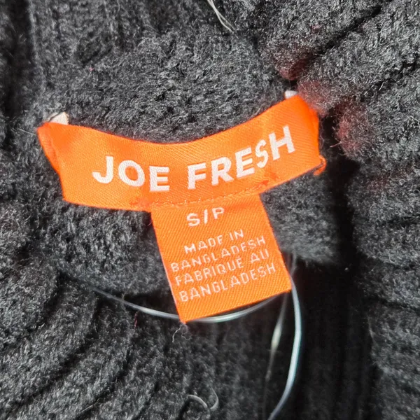 Joe Fresh Women's Small S P Black Acrylic‎ Turtleneck Sweater Long Sleeve - Image 3