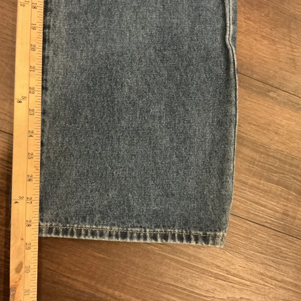 Edikted Wide Leg Denim Jeans Medium Wash High Waisted Baggy Pants Size S Y2K - Image 5