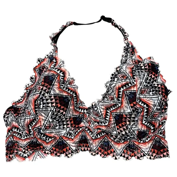 PINK Victoria’s Secret Multi Aztec Lightly Lined Lace Bralette Bra size Medium - Image 2