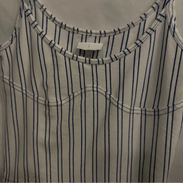 Pilcro Anthropologie Navy & White Striped corset tank size small NWT - Image 6