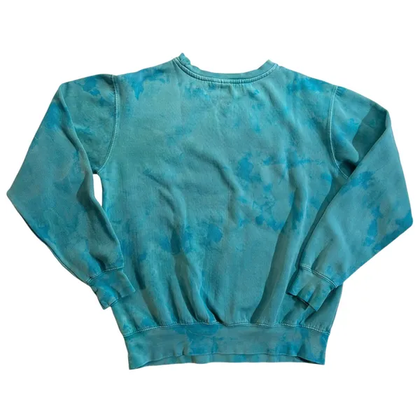 Pressbox Vintage University Of Tennessee Sweatshirt Cotton Small Turquoise Blue Tie Dye - Image 3