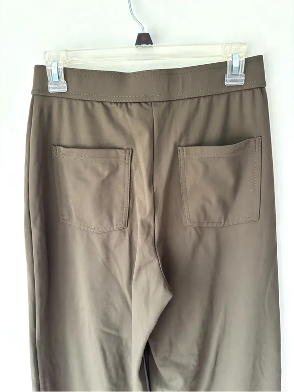 Halara Day Stretch High Waisted Wide Leg Pants Olive Green Athleisure Comfort - Image 7