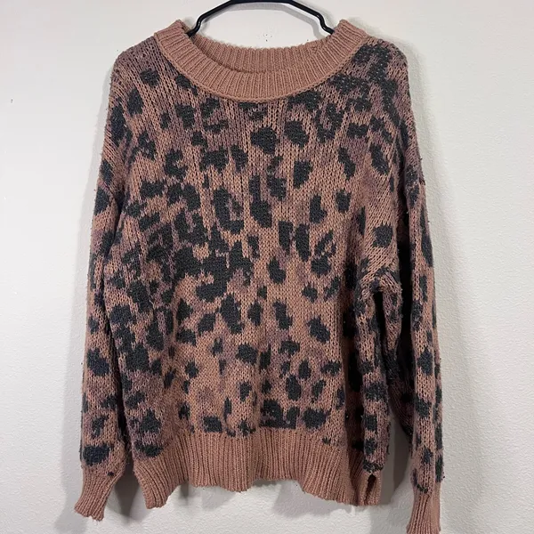 Aerie Brown and Black Knit Sweater - Image 2