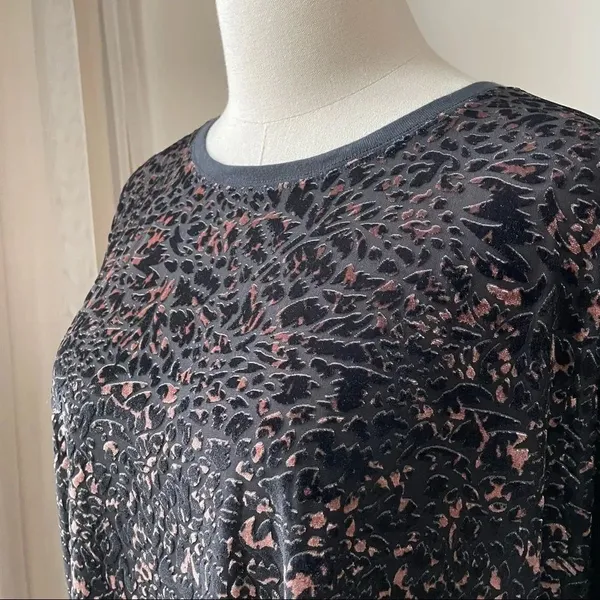 We The Free People Teddy Boxy Top Burnt Velvet Cheetah Combo S - Image 6