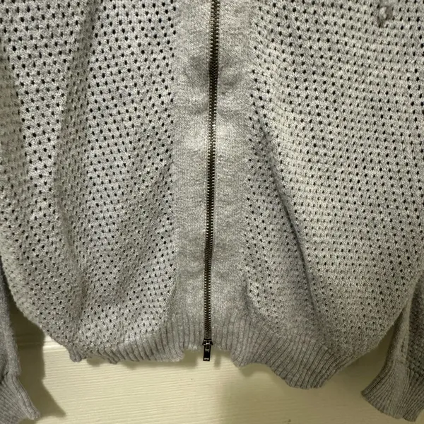 EILEEN FISHER Light Gray Jacket with hood. - Image 7