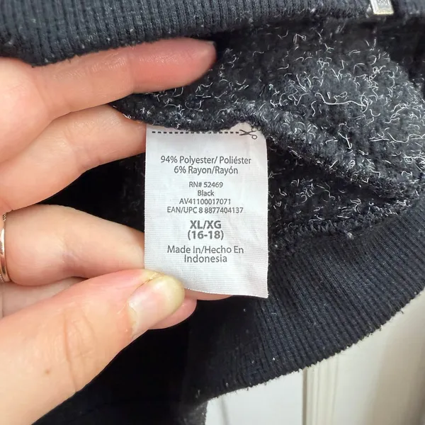 Avia dark gray soft fleece full zip collared active winter jacket XL casual - Image 6