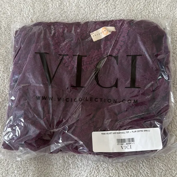 VICI | Rosa Velvet Lace Babydoll Top - Image 3