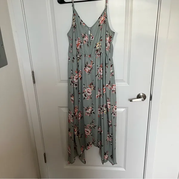 Altar’d State Teal Floral Midi Dress Size XL NWOT - Image 4