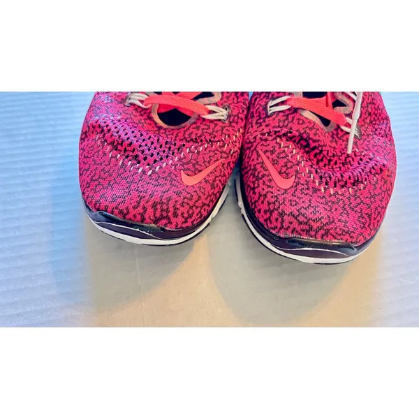Nike Free 5.0 TR Fit 4 cross training speckled shoes hot pink n black womens sz9 - Image 5