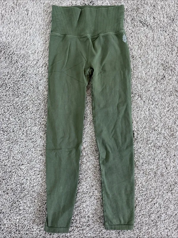 FP Movement Good Karma Leggings XS/S Olive Green High Rise Seamless Yoga - Image 2