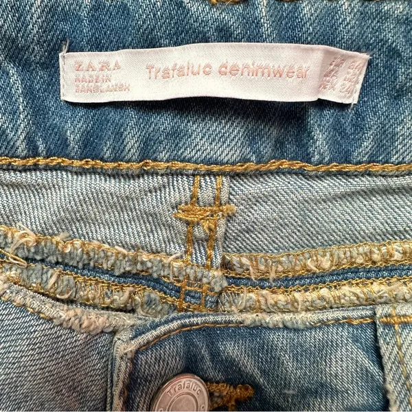 ZARA Trafaluc Embellished Denim Shorts - Image 5