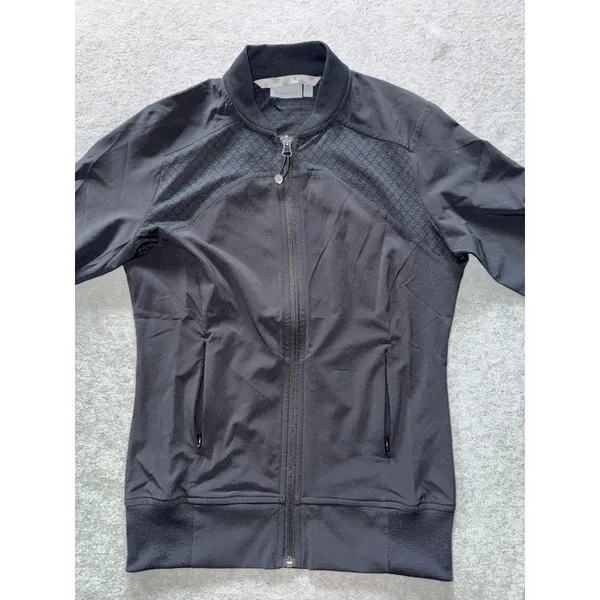 Athleta‎ Womens Jacket Black Full Zip Casual Stretchy Activewear Size Xsmall - Image 2