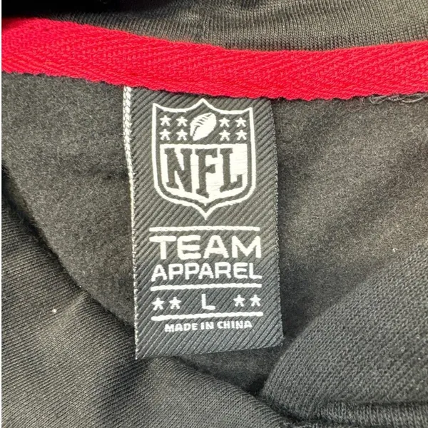 NFL Team Apparel Tampa Bay Buccaneers Black Lightweight Hoodie women sz L - Image 5