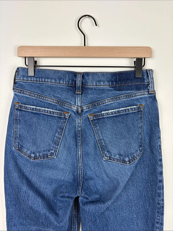 Abercrombie 90s Straight Jeans Curve Love Mid Rise Womens Size 26 2 Long Denim - Image 7