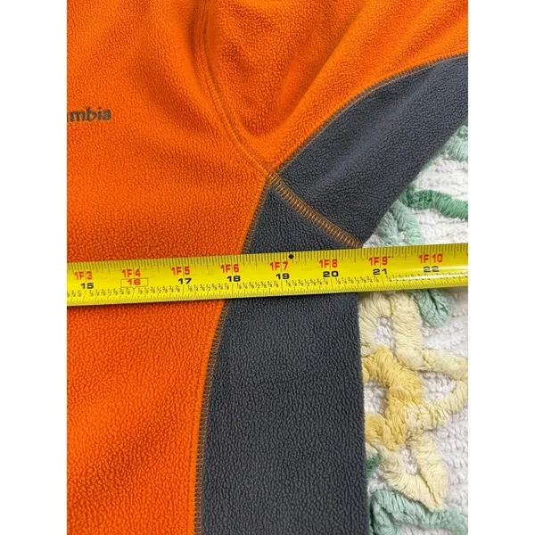 Columbia Quarter‎ Zip Fleece Pullover Jacket Women's Small Orange Gray - Image 6