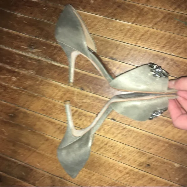 Badgley Mischka D-orsay gem peep toe heels - Image 2
