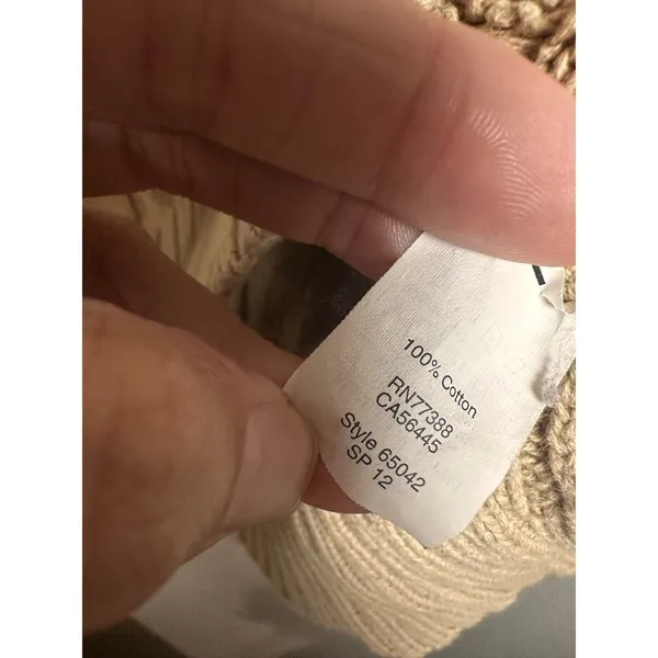 J.Crew Womens Tan Cable Knit 100% Cotton Scoop Neck Sweater‎ 65042 SP12 - Image 3