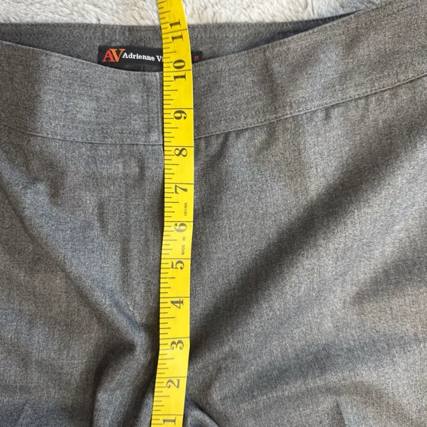 Adrienne Vittadini Pants Womens Sz 8 Heather‎ Gray Dress Wide Leg 32x32 - Image 10