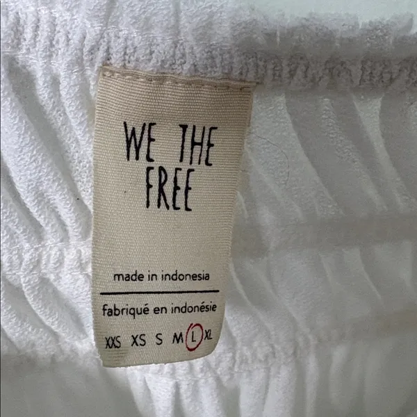 Free People We The Free Coconut Cinch Scoop Neck Top Ivory Large - Image 10