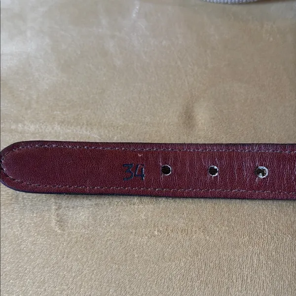 Brown and Tan Two-Tone Belt with Leather Trim - Image 4
