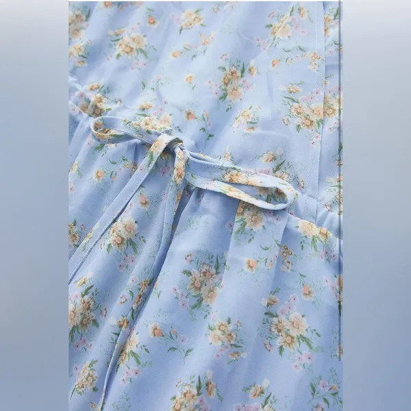 NEW Plus Size Wrap Floral Maxi Dress Short Sleeves Casual Maxi Dresses 3X - Image 8