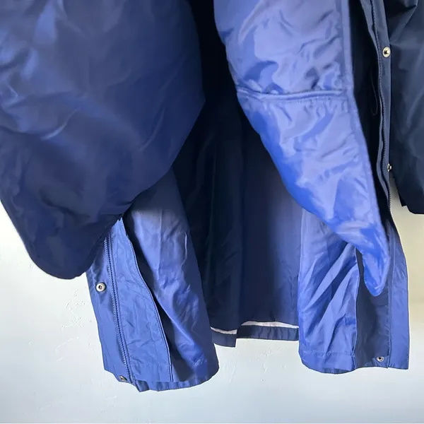 L.L. Bean H2OFF Raincoat PrimaLoft Lined Blue Size XL Windproof Waterproof - Image 6