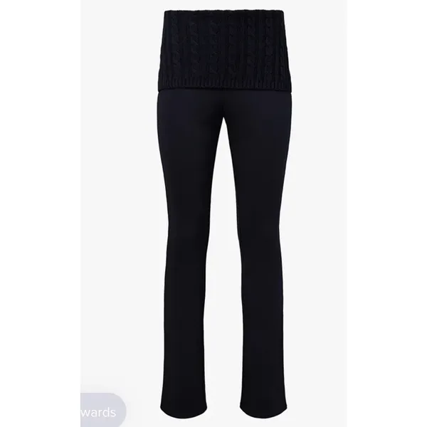 WeWoreWhat Cable Knit Rollover Pant Size L Flare leg Wide-leg design - Image 5