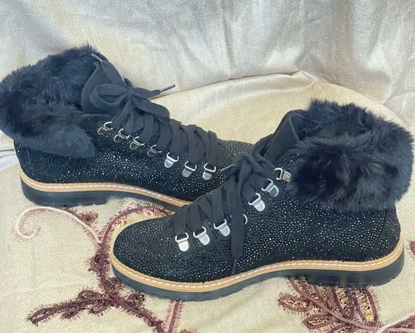 Inc Pravale 3 Embellished Textured Lace-Up Boot - Image 3
