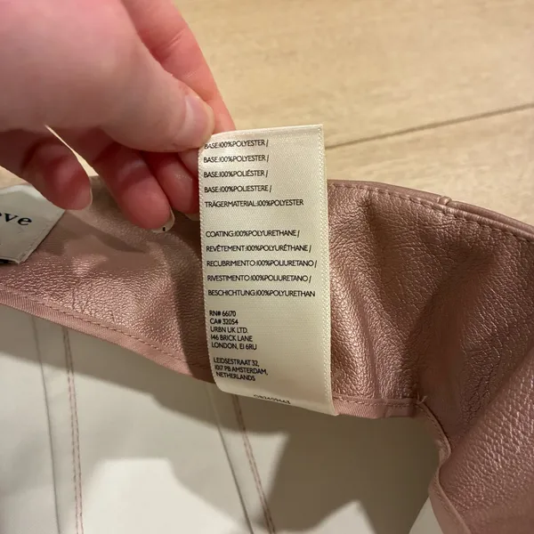 NWT Maeve x Anthropologie Colette Crop Metallic Faux Leather Ruffle Pant Size 33 - Image 8