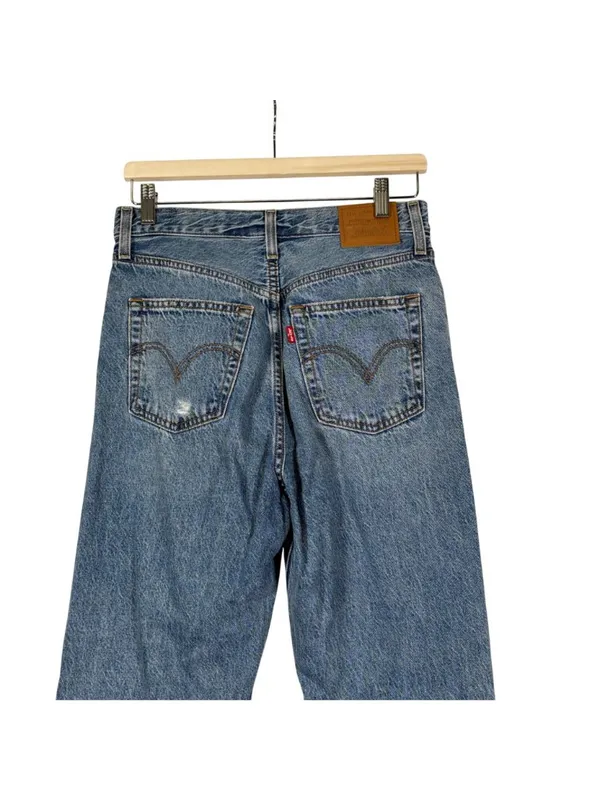 Levi's Ribcage Straight Ankle Distressed Jeans Size 28 - Image 6